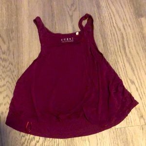Guess Maroon Flowy Tank
